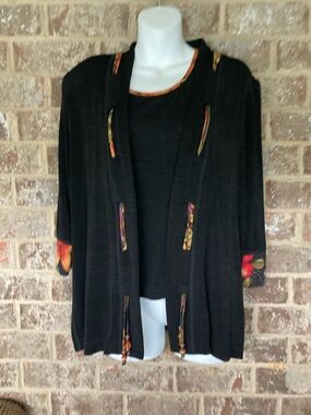 Beautiful Christina Hope 2 Piece Cardigan and Top Beaded Ensemble M/L